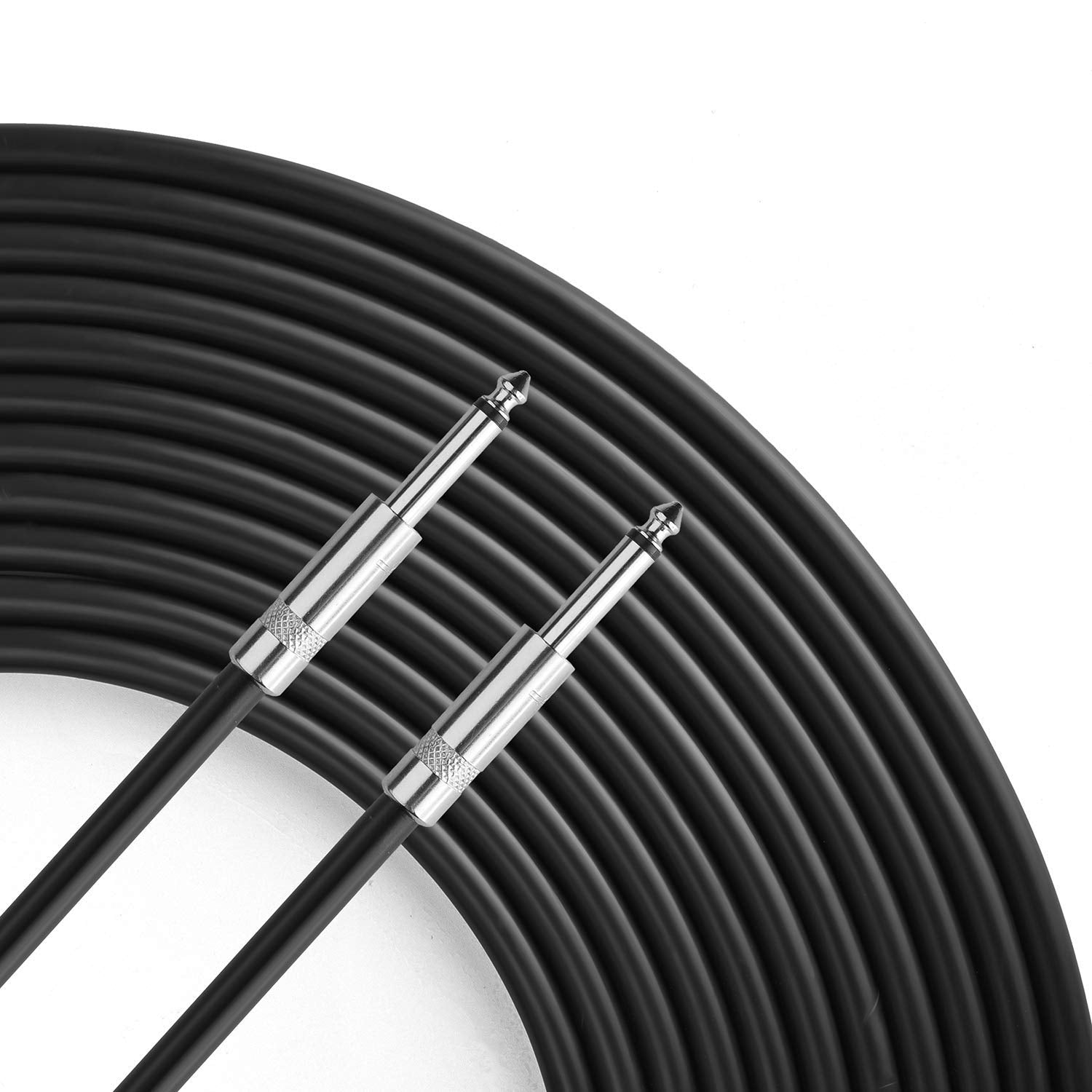 2Pack 200 Ft 1/4" Speaker Cables, True 12AWG Patch Cords, 1/4 Male Inch DJ/PA Audio Speaker Cable 12 Gauge Wire